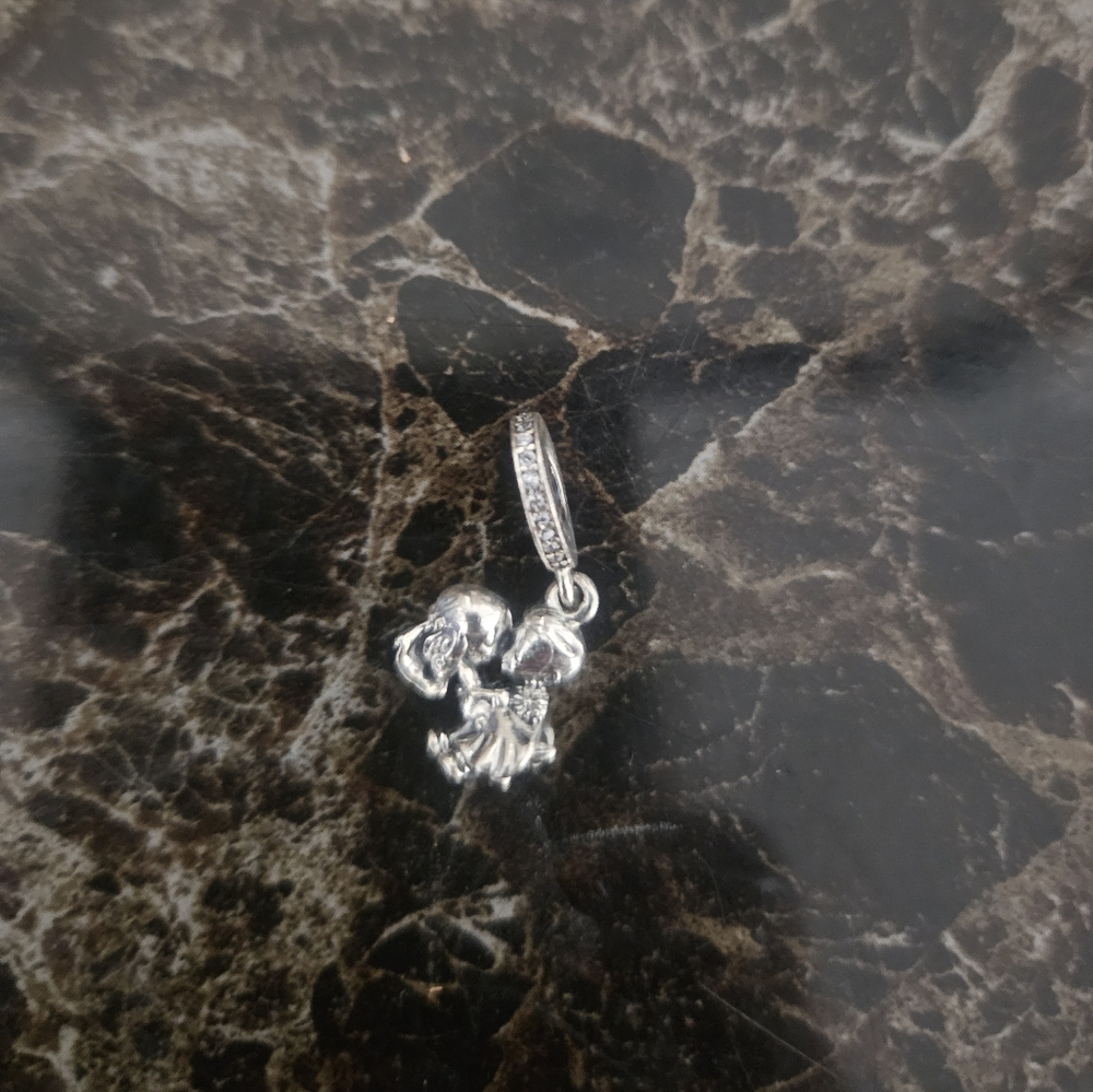 Married couple kissing wedding Pandora dangle charm
